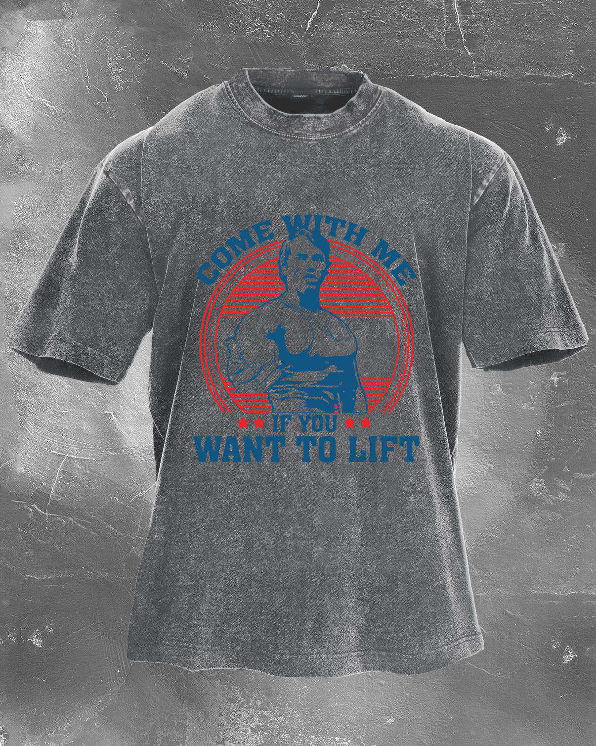 KOSZULKA COME WITH ME IF YOU WANT TO WASHED - Ironfit PL