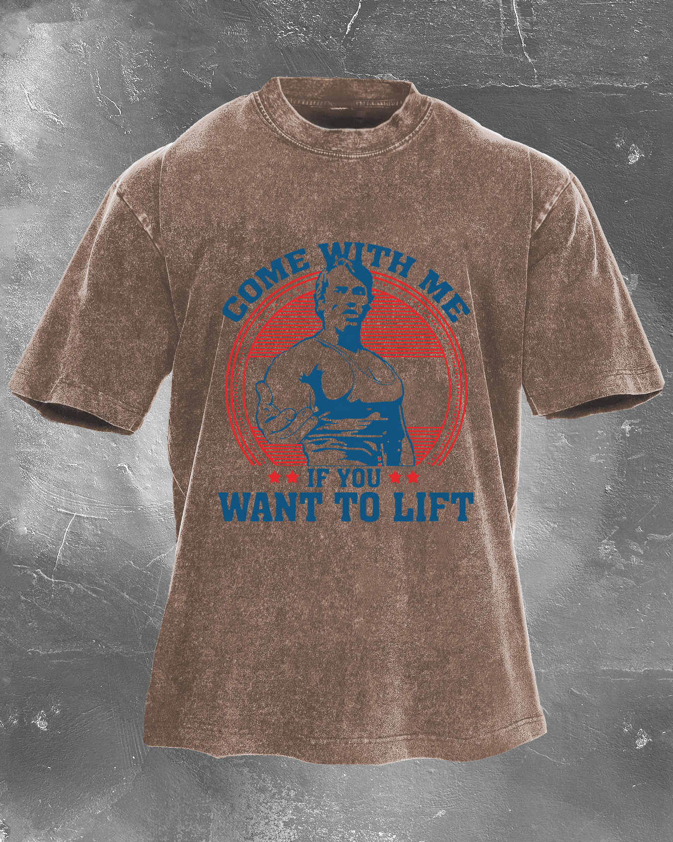 KOSZULKA COME WITH ME IF YOU WANT TO WASHED - Ironfit PL