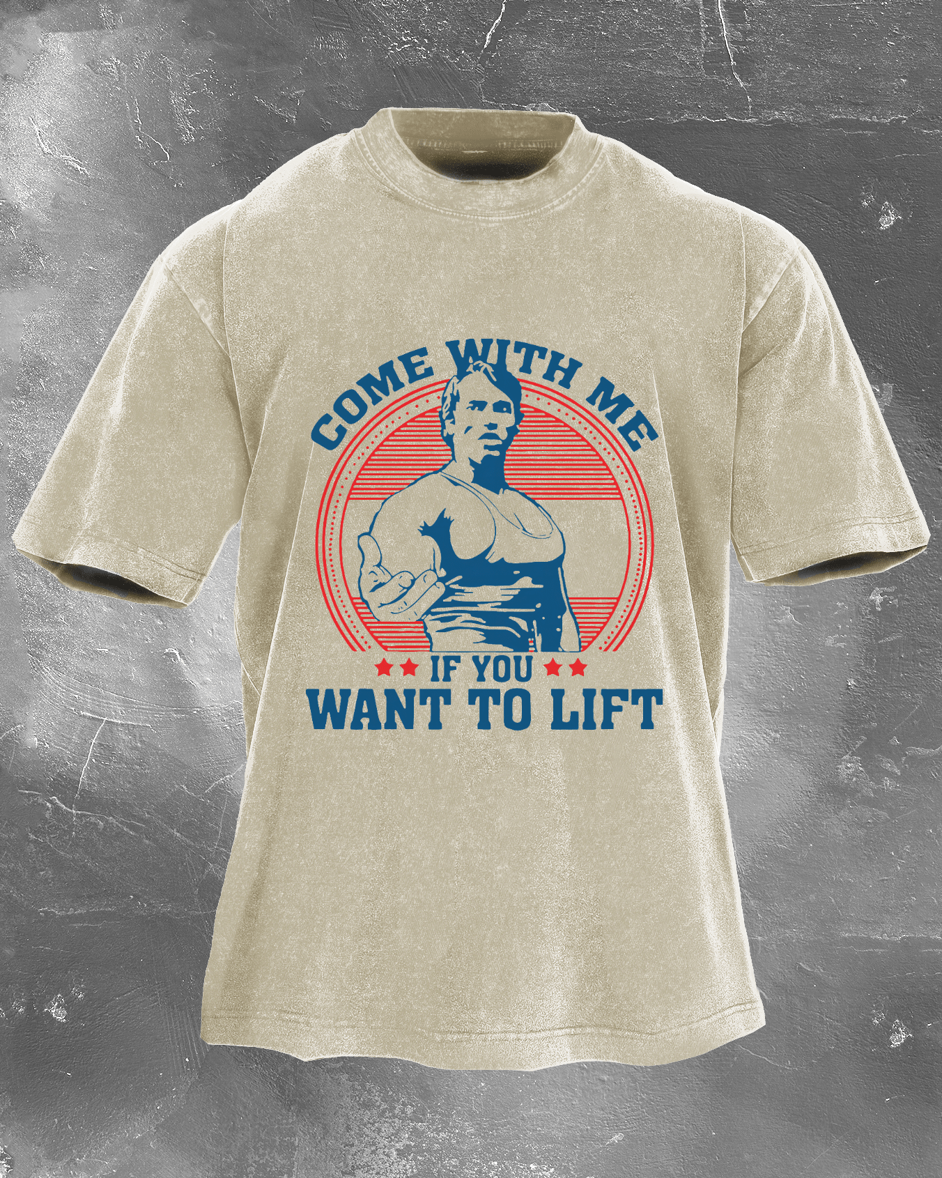KOSZULKA COME WITH ME IF YOU WANT TO WASHED - Ironfit PL