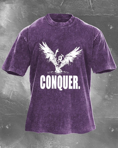 KOSZULKA CONQUER MEN'S WASHED - Ironfit PL