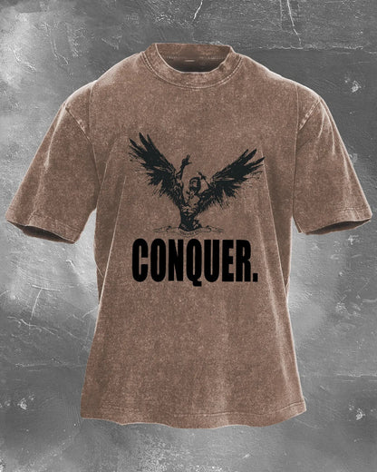 KOSZULKA CONQUER MEN'S WASHED - Ironfit PL