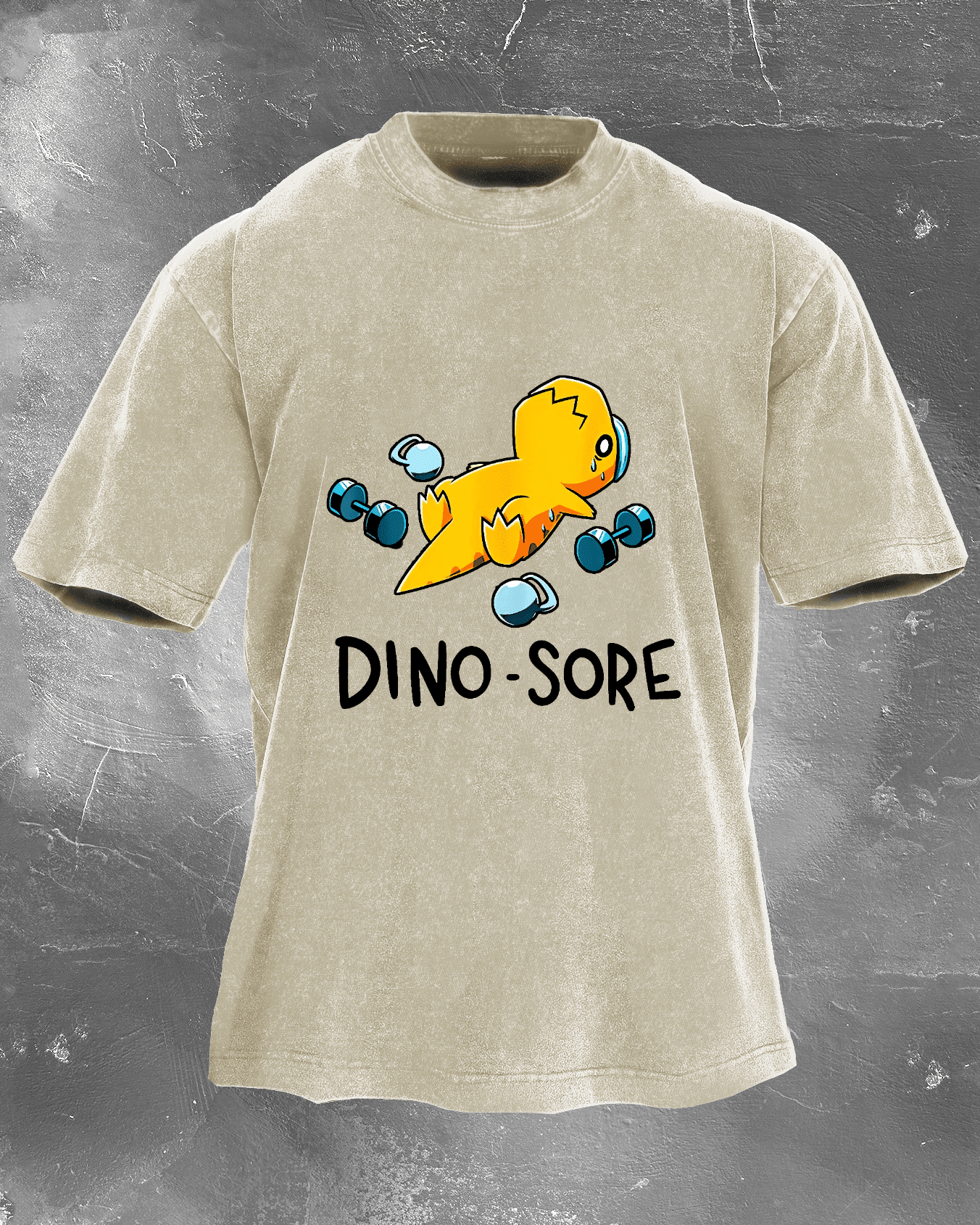 KOSZULKA DINO - SORE WASHED - Ironfit PL