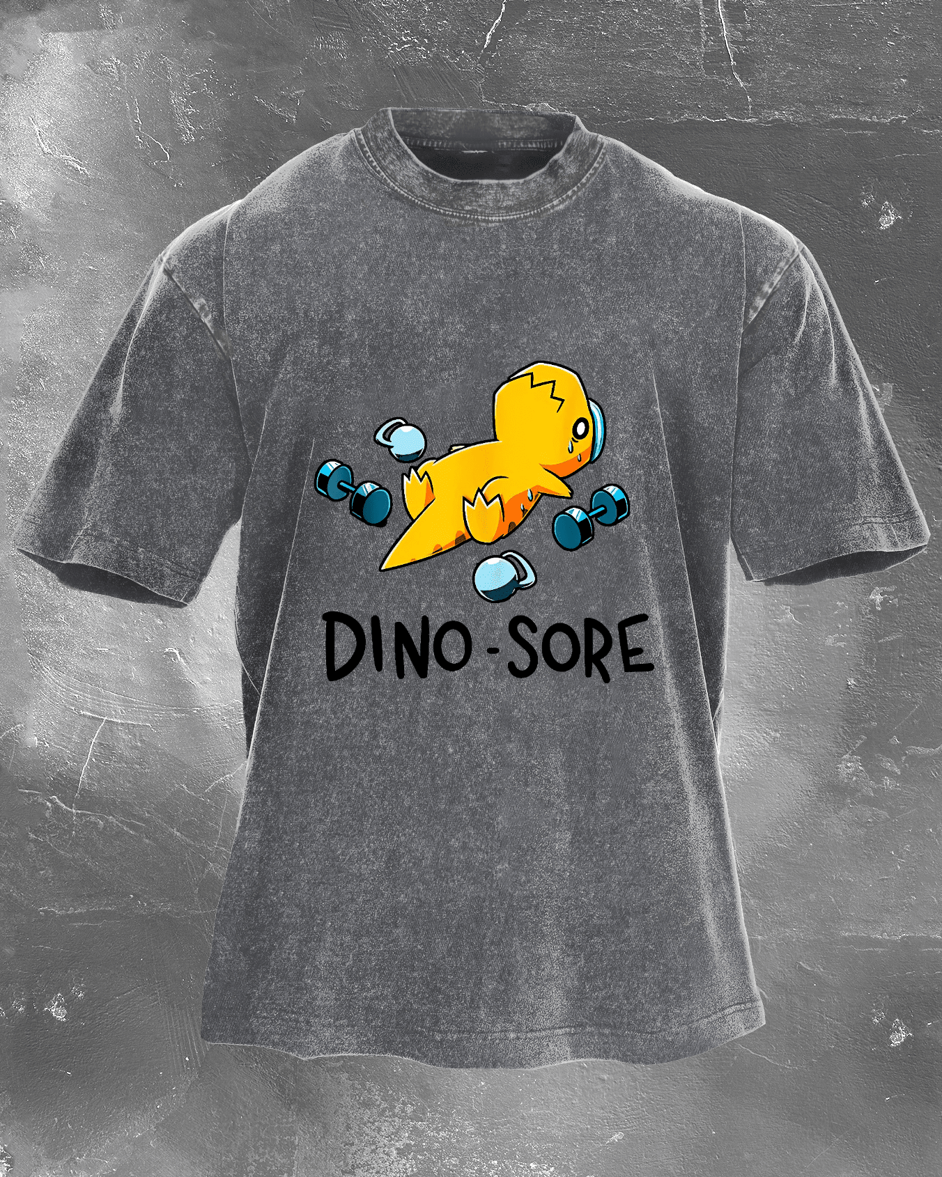 KOSZULKA DINO - SORE WASHED - Ironfit PL