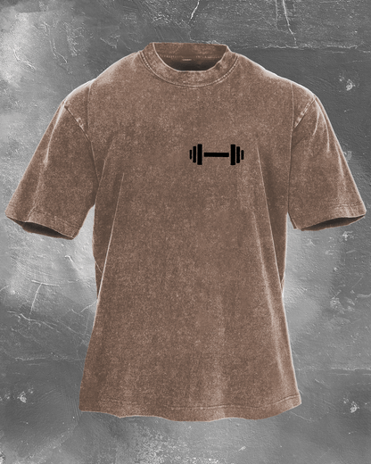 KOSZULKA DUMBBELL DADDY WASHED - Ironfit PL