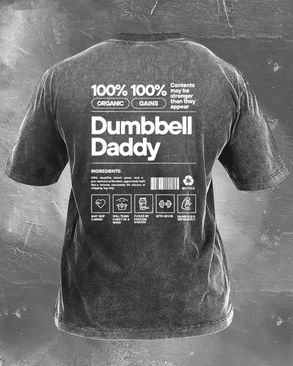 KOSZULKA DUMBBELL DADDY WASHED - Ironfit PL