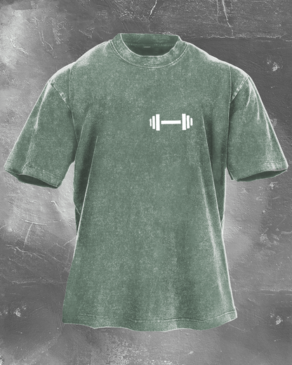 KOSZULKA DUMBBELL DADDY WASHED - Ironfit PL