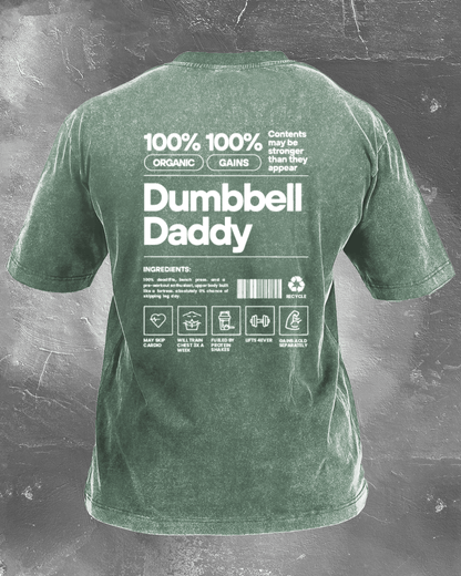 KOSZULKA DUMBBELL DADDY WASHED - Ironfit PL
