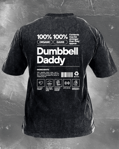 KOSZULKA DUMBBELL DADDY WASHED - Ironfit PL