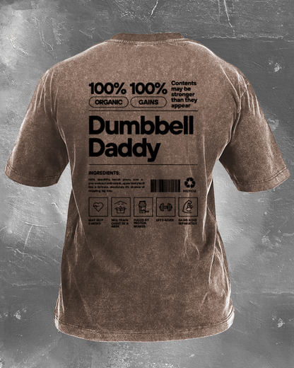 KOSZULKA DUMBBELL DADDY WASHED - Ironfit PL