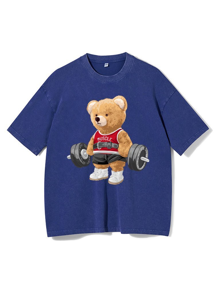Koszulka Exercise Bear Washed Gym - Ironfit PL