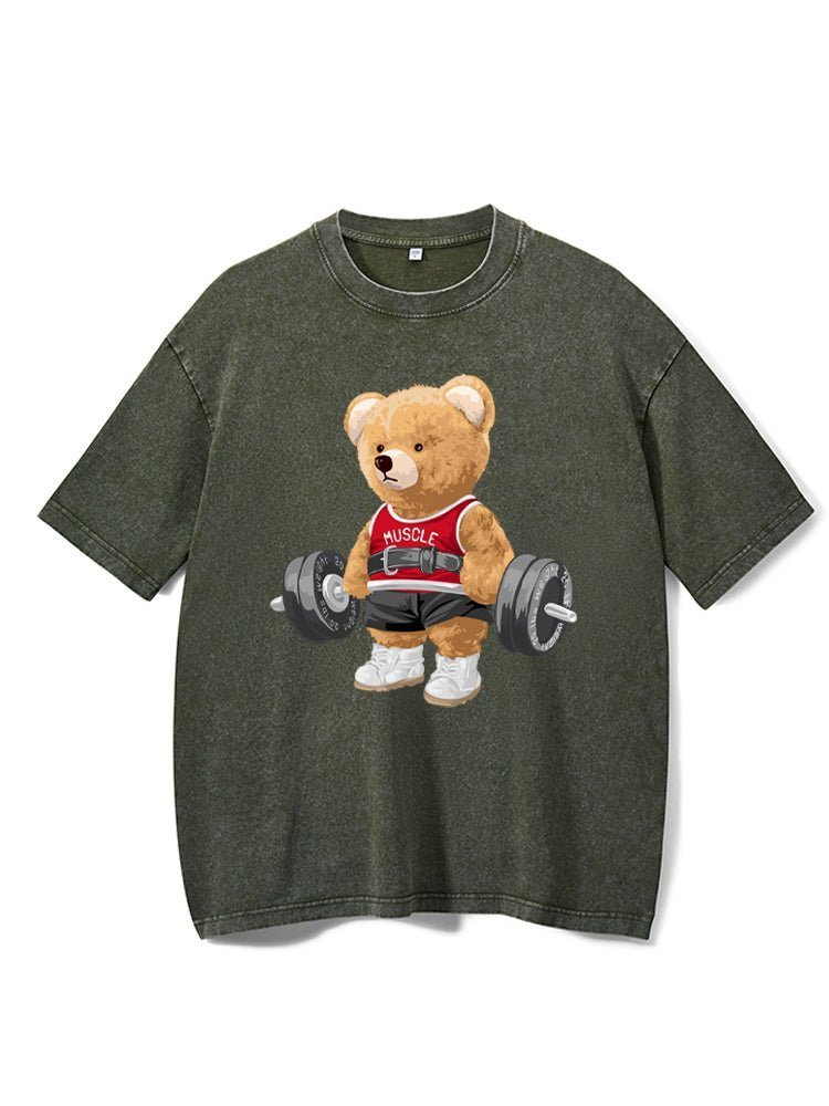 Koszulka Exercise Bear Washed Gym - Ironfit PL