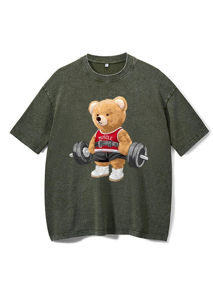Koszulka Exercise Bear Washed Gym - Ironfit PL