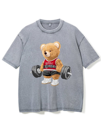 Koszulka Exercise Bear Washed Gym - Ironfit PL