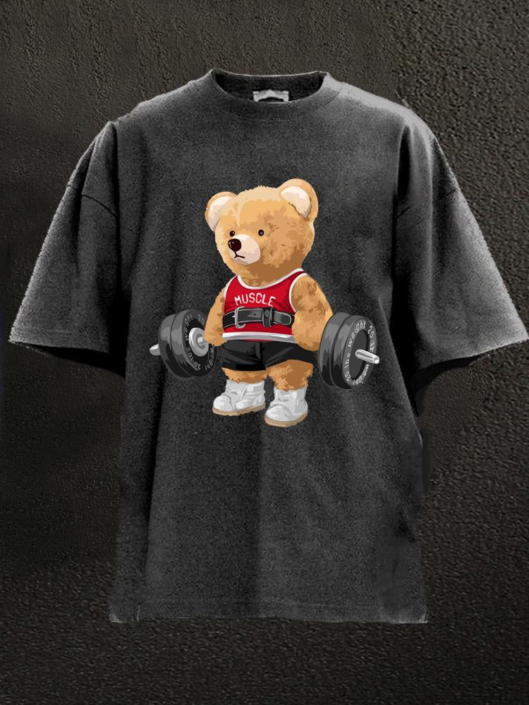 Koszulka Exercise Bear Washed Gym - Ironfit PL
