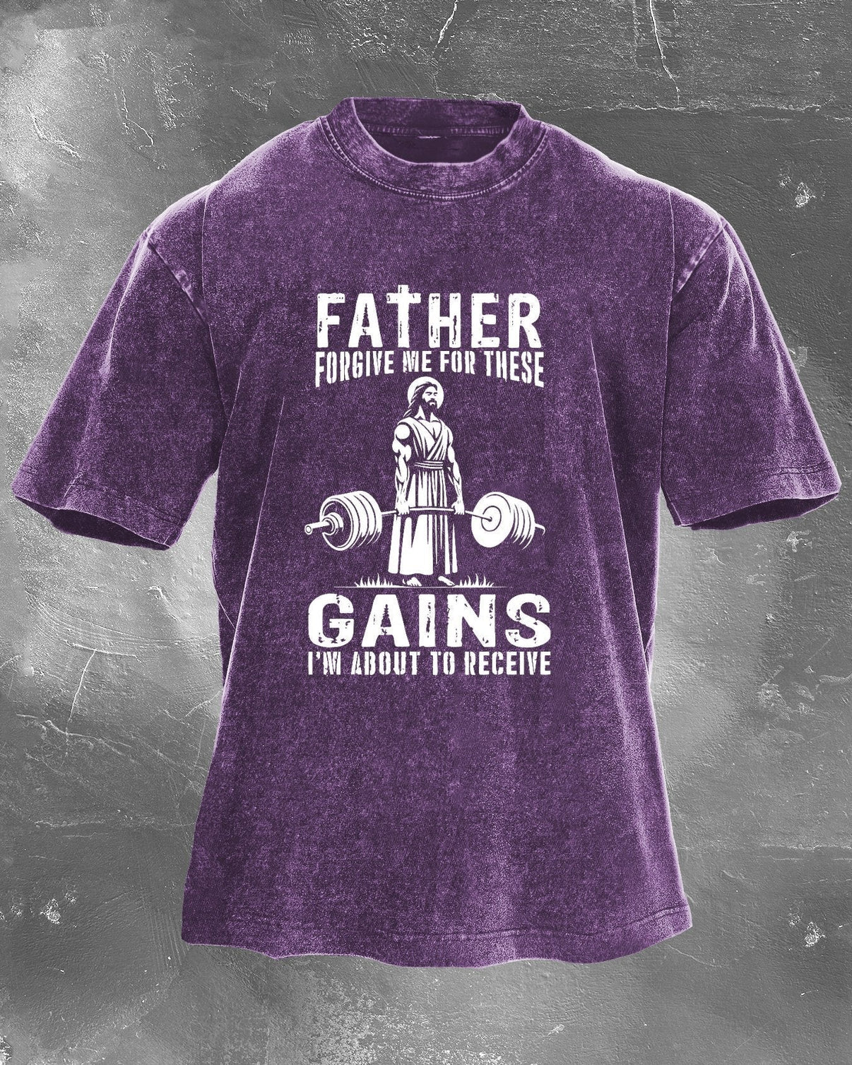 KOSZULKA FATHER FORGIVE ME FOR THESE GAINS - Ironfit PL