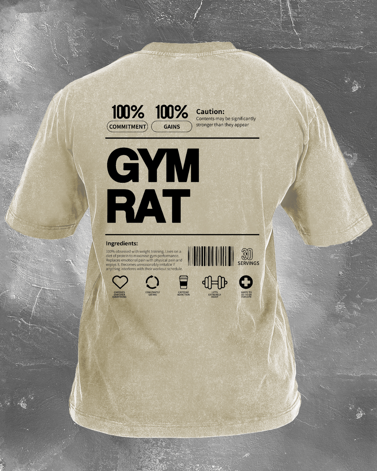 KOSZULKA GYM RAT WASHED - Ironfit PL