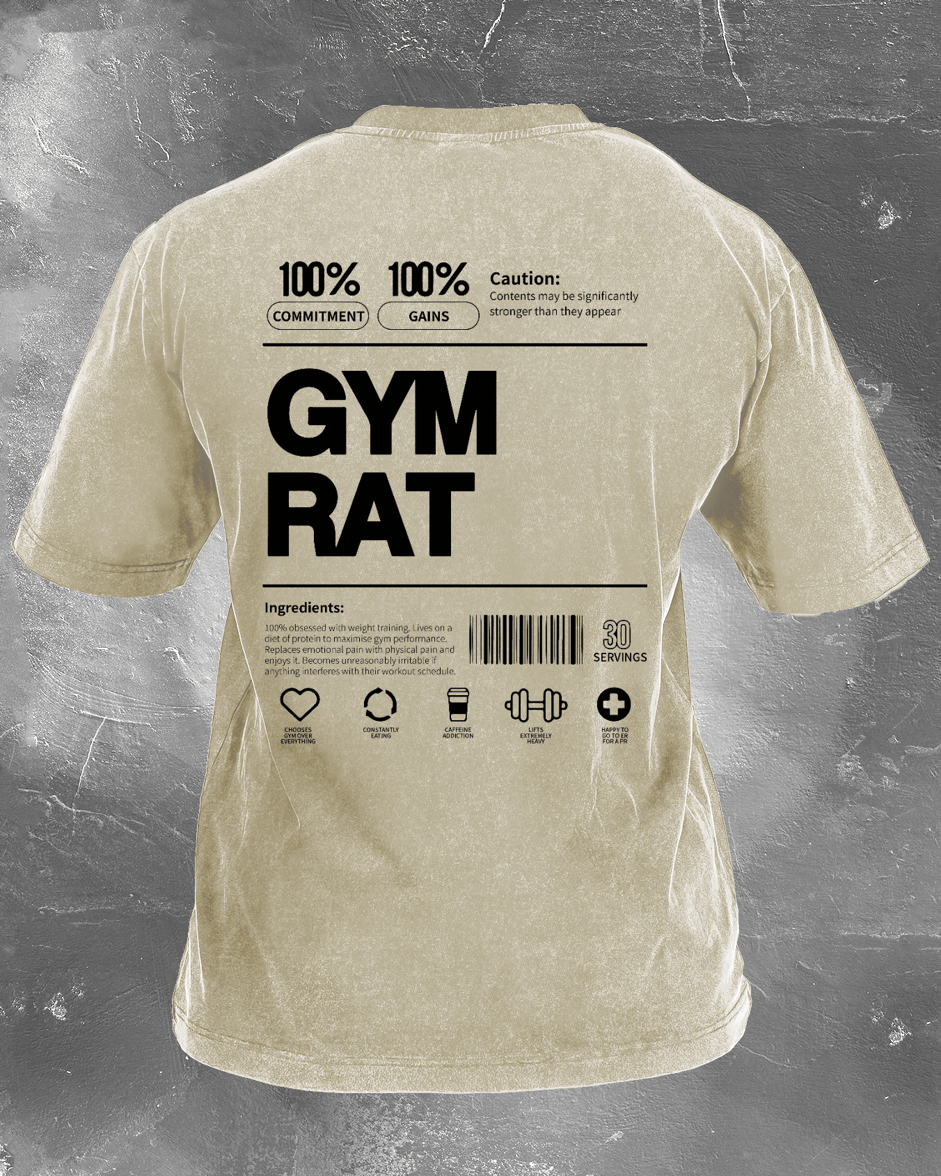 KOSZULKA GYM RAT WASHED - Ironfit PL