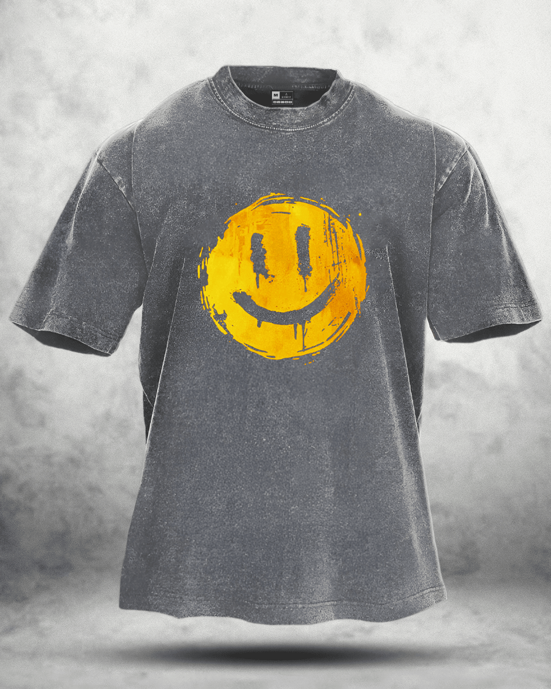 KOSZULKA HAPPY SMILEY WASHED - Ironfit PL