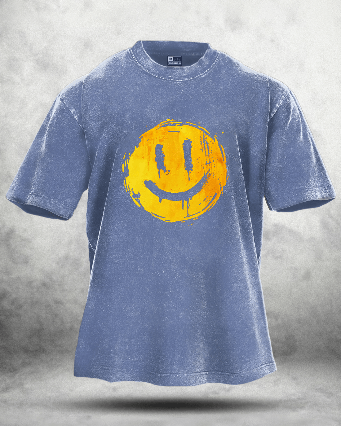 KOSZULKA HAPPY SMILEY WASHED - Ironfit PL