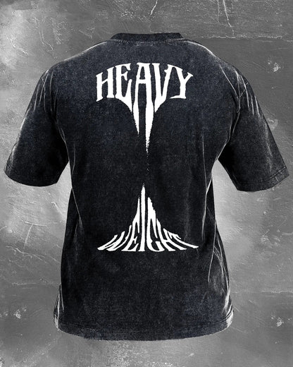 KOSZULKA HEAVY WEIGHT MEN'S WASHED - Ironfit PL