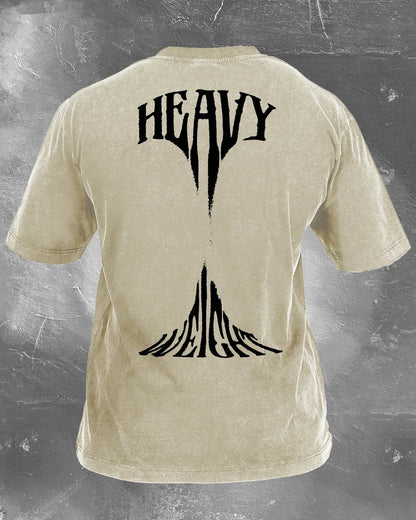 KOSZULKA HEAVY WEIGHT MEN'S WASHED - Ironfit PL