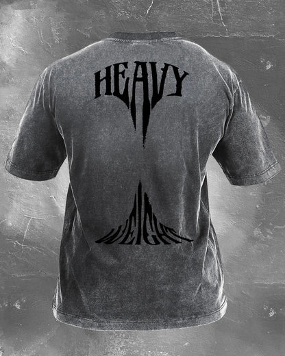KOSZULKA HEAVY WEIGHT MEN'S WASHED - Ironfit PL
