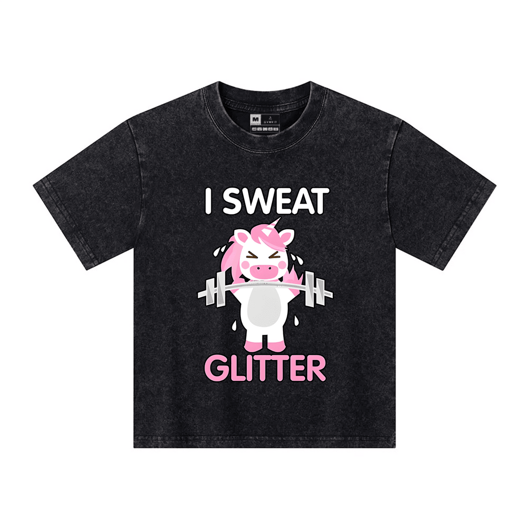 Koszulka I Sweat Glitter Dziecięca - Ironfit PL