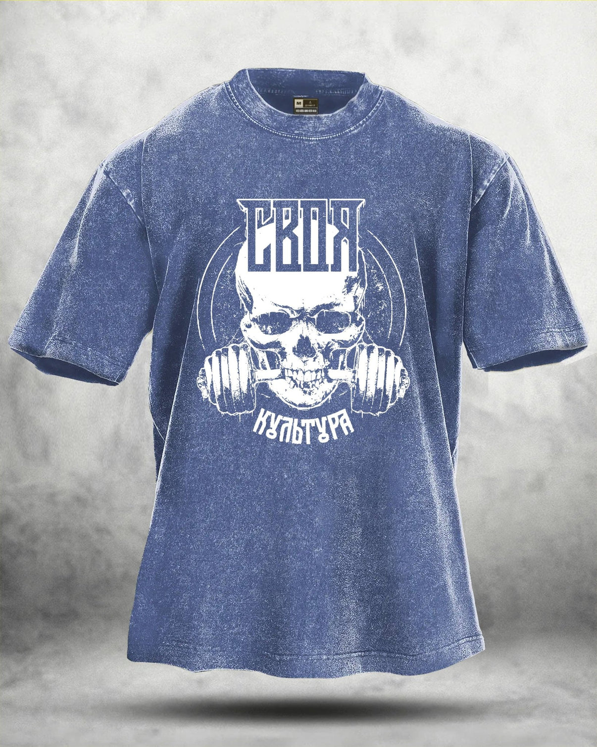 KOSZULKA IRONFIT GYM SKULL WASHED - Ironfit PL