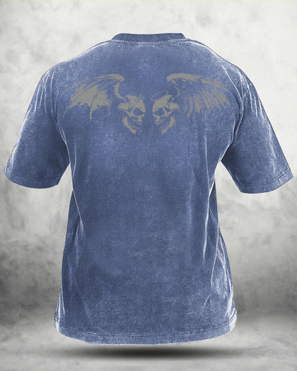 KOSZULKA IRONFIT SKUL WING WASHED - Ironfit PL