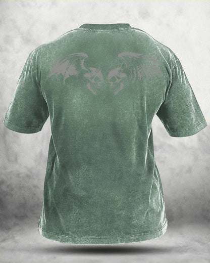 KOSZULKA IRONFIT SKUL WING WASHED - Ironfit PL