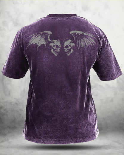 KOSZULKA IRONFIT SKUL WING WASHED - Ironfit PL