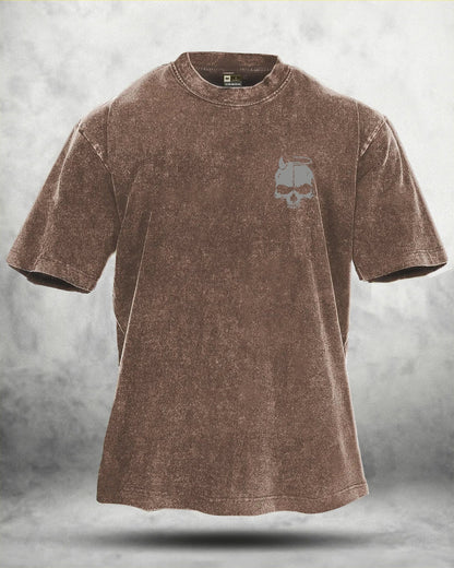 KOSZULKA IRONFIT SKUL WING WASHED - Ironfit PL