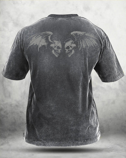 KOSZULKA IRONFIT SKUL WING WASHED - Ironfit PL