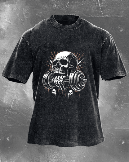 KOSZULKA LIFTING SKULL WASHED - Ironfit PL