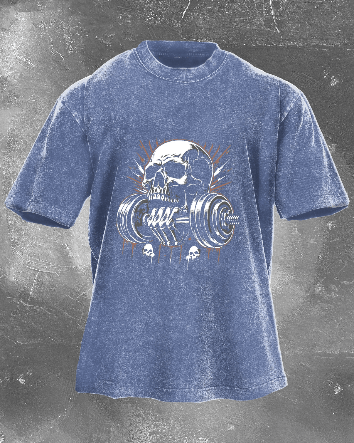 KOSZULKA LIFTING SKULL WASHED - Ironfit PL