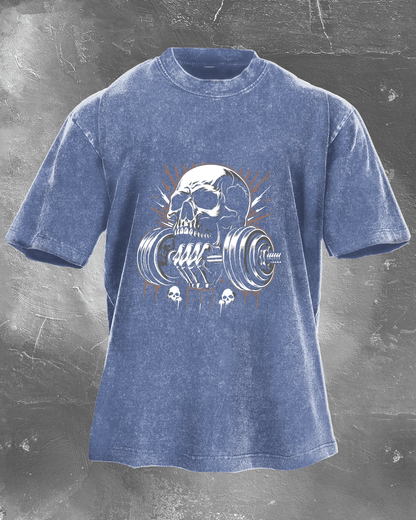KOSZULKA LIFTING SKULL WASHED - Ironfit PL