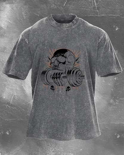 KOSZULKA LIFTING SKULL WASHED - Ironfit PL