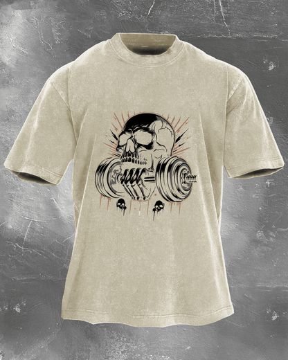 KOSZULKA LIFTING SKULL WASHED - Ironfit PL