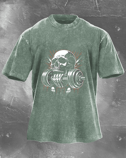 KOSZULKA LIFTING SKULL WASHED - Ironfit PL