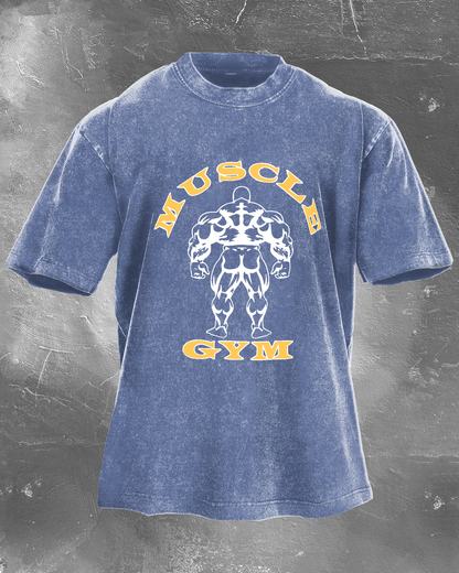 KOSZULKA MUSCLE GYM WASHED - Ironfit PL