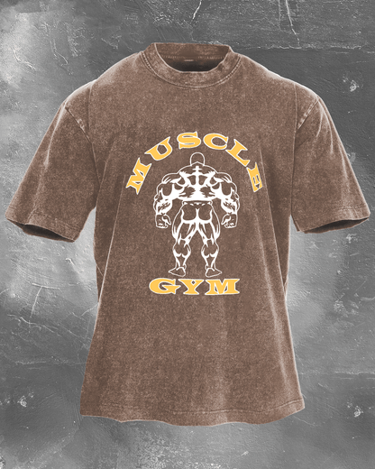 KOSZULKA MUSCLE GYM WASHED - Ironfit PL