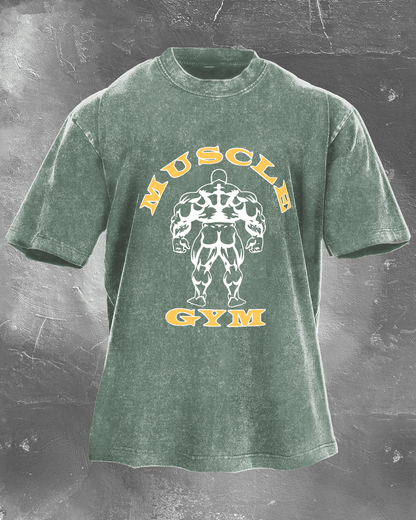 KOSZULKA MUSCLE GYM WASHED - Ironfit PL