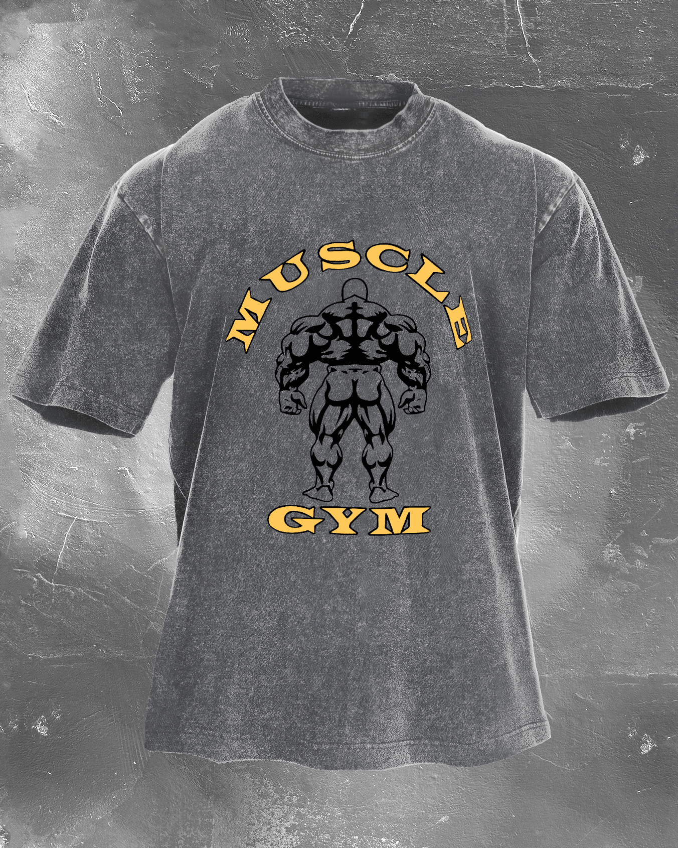 KOSZULKA MUSCLE GYM WASHED - Ironfit PL