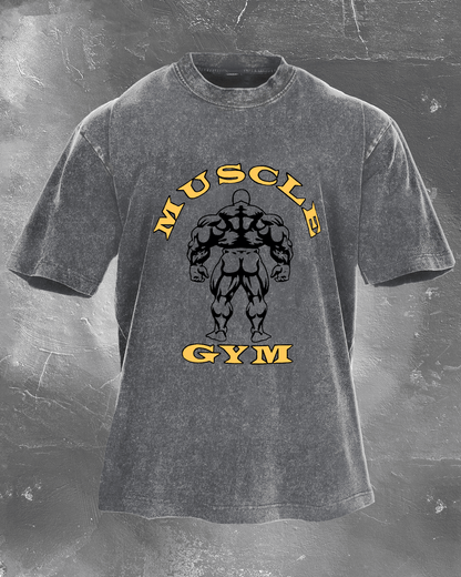 KOSZULKA MUSCLE GYM WASHED - Ironfit PL