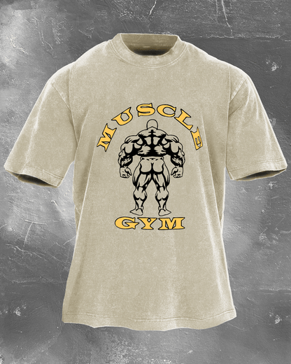 KOSZULKA MUSCLE GYM WASHED - Ironfit PL