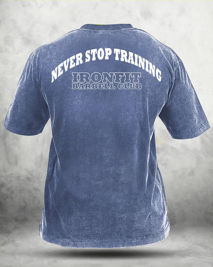 KOSZULKA NEVER STOP TRAINING WASHED - Ironfit PL