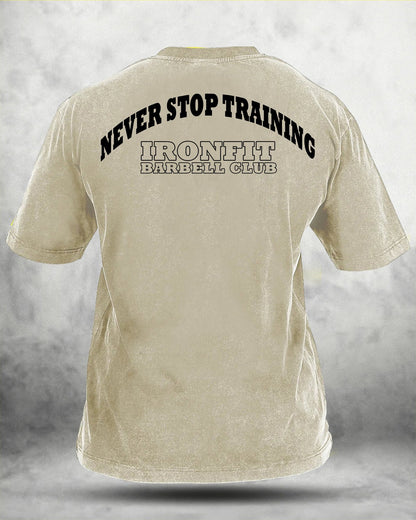 KOSZULKA NEVER STOP TRAINING WASHED - Ironfit PL