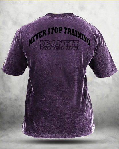 KOSZULKA NEVER STOP TRAINING WASHED - Ironfit PL