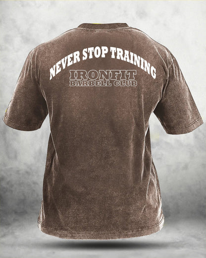 KOSZULKA NEVER STOP TRAINING WASHED - Ironfit PL
