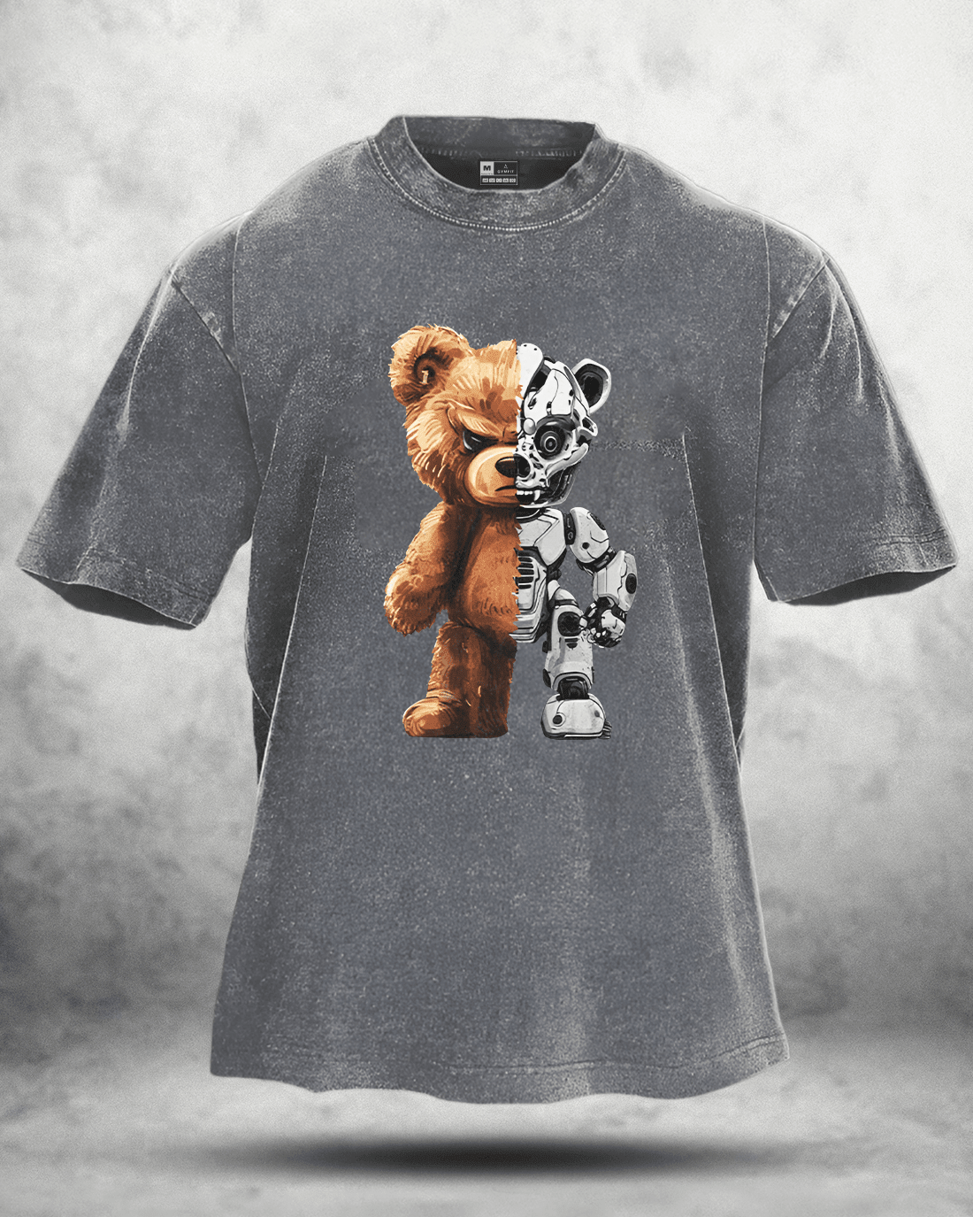 KOSZULKA ROBOT BEAR WASHED - Ironfit PL